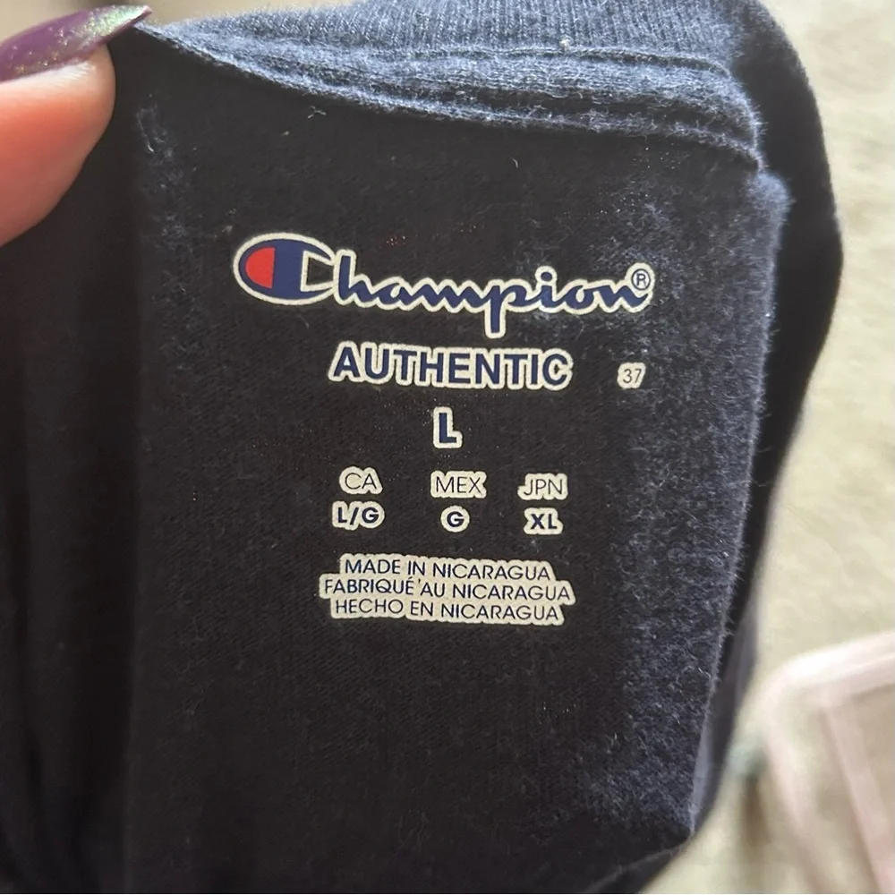 5 for $25 🌙 Champion Dark Navy Blue Radford University Tee - Picture 5 of 5